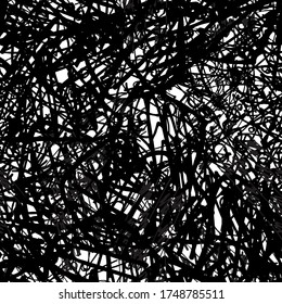 Seamless abstract grunge background. Black and white pattern of repeating elements