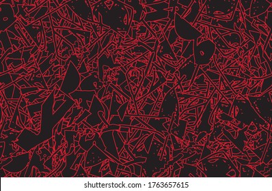 Seamless abstract grunge background. Chaotic camouflage pattern. Repeating texture art. Template for printing on fabric, wallpaper