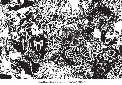Nahtlos abstrakter brüchiger Hintergrund. Chaotische sich wiederholende Textur. Muster für den Druck auf Gewebe, Tapeten, Visitenkarten, Etiketten