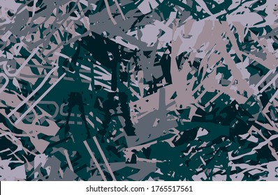 Nahtlos abstrakter brüchiger Hintergrund. Chaotische Tarnung. Wiederholte Texturkunst. Vorlage für den Druck auf Gewebe, Tapeten