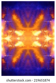 Seamless abstract Halloween vector flamed blue and orange background