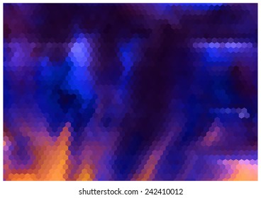 Seamless abstract Halloween vector flamed blue and orange background