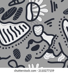 Seamless abstract hand drawn artwork with unique pattern