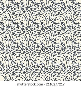 Seamless abstract hand drawn artwork with unique pattern