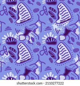 Seamless abstract hand drawn artwork with unique pattern