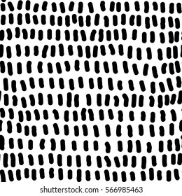 Seamless abstract hand drawn black and white pattern.
