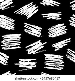 Seamless abstract hand drawn brushstroke grunge shapes pattern texture . Simple modern geometric chevron print in vector Hand drawn hipster stylish pattern