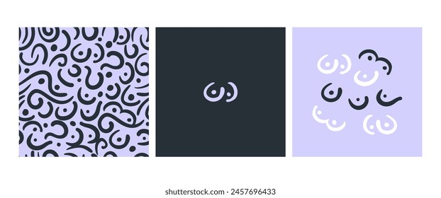 Seamless abstract hand drawn brushstroke grunge shapes pattern texture . Simple modern geometric chevron print in vector Hand drawn hipster stylish pattern