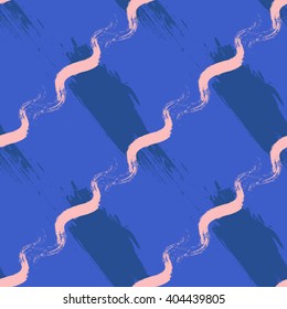 Seamless abstract hand drawn brushstroke shapes pattern texture . Simple fashion modern geometric chevron print in vector Hand drawn hipster stylish pattern .

