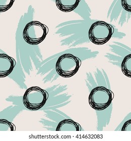 Seamless abstract hand drawn brushstroke shapes pattern texture . Simple modern geometric chevron print in vector .
