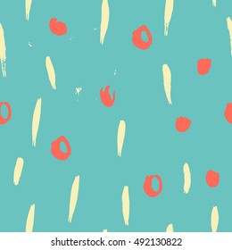 Seamless abstract hand drawn brushstroke shapes pattern texture. Simple modern geometric chevron print in vector. Hipster stylish pattern.