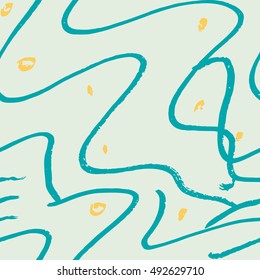 Seamless abstract hand drawn brushstroke shapes pattern texture. Simple modern geometric chevron print in vector. Hipster style.