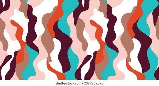 Patrón decorativo abstracto sin inconvenientes dibujado a mano. Ilustración vectorial.