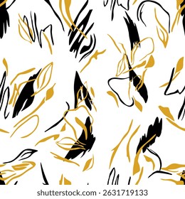 Seamless abstract hand drawn decorative pattern. Vector Illustration.