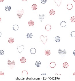 Seamless abstract hand drawn dots texture. Doodle pattern. Vector pattern