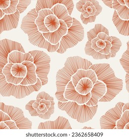 Seamless abstract hand drawn floral pattern. Vector Illustration