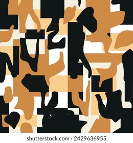 Seamless abstract hand drawn geometric pattern. Vector Illustration.