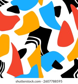 Seamless abstract hand drawn geometric pattern. Vector Illustration.