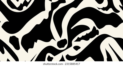 Seamless abstract hand drawn. Minimal contemporary pattern. Vector illustration