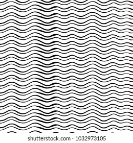 Seamless abstract hand drawn pattern with waves.