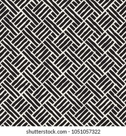 Seamless abstract hand drawn pattern. Vector freehand lines background texture. Ink brush strokes simple geometric design.