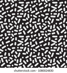 seamless abstract hand drawn pattern of curves and points
