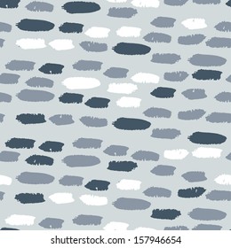 Seamless abstract hand drawn pattern. Gray colors. Vector illustration