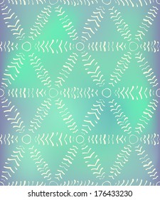 Seamless Abstract Hand Drawn Pattern. Floral Background. Vector Green Yellow Wallpaper
