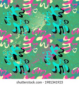 Seamless abstract hand drawn pattern fot texture, textile, prints