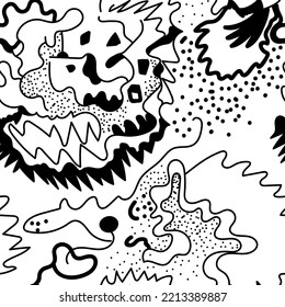 Seamless abstract hand drawn pattern in boho style
