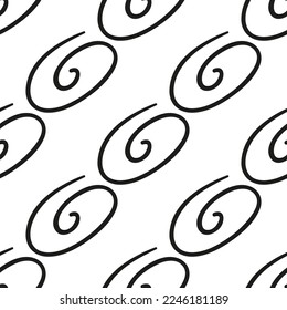 seamless abstract hand drawn pattern with curls