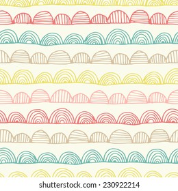 Seamless abstract hand drawn pattern. Vector illustration