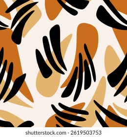 Seamless abstract hand drawn pattern. Vector Illustration.