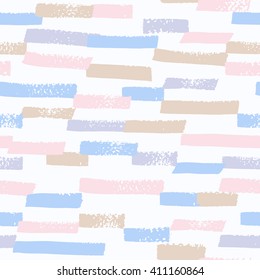 Seamless abstract hand drawn pattern in pastel colors