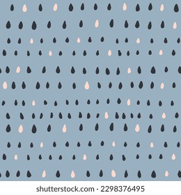 Seamless abstract hand drawn rainy pattern