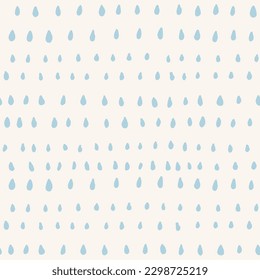 Seamless abstract hand drawn rainy pattern