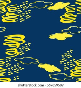 seamless abstract hand drawn sky pattern background