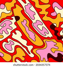 Seamless abstract hand drawn wave shapes in unique pattern