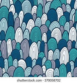 Seamless abstract hand drawn wave water pattern, colorful and wavy background, tillable, repetition, tangle waves
