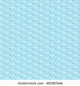 seamless abstract hand drawn waves pattern