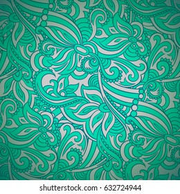 Seamless abstract hand drawn wavy pattern