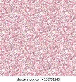 Seamless abstract hand-drawn curly pattern with waves and swirls-model for design of gift packs, patterns fabric, wallpaper, web sites, etc.