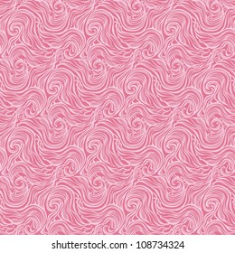 Seamless abstract hand-drawn curly pattern with waves and swirls-model for design of gift packs, patterns fabric, wallpaper, web sites, etc.