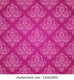 Seamless abstract hand-drawn damask pattern. Seamless pattern can be used for wallpaper, pattern fills, web page background,surface textures. Abstract seamless floral damask background