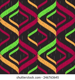 Seamless abstract hand-drawn ethnic pattern. Tribal vector background