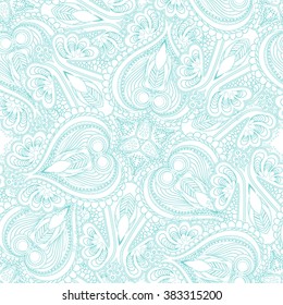 Seamless abstract hand-drawn floral  pattern on white background. Seamless pattern can be used for wallpaper, pattern fills, web page background,surface textures. 