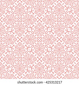 Seamless abstract hand-drawn lace pattern. Decorative stylized floral seamless background. Tribal ethnic ornate decor, geometric doodle seamless texture for wallpaper, web page background