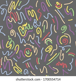 Patrón abstracto de líneas dibujadas a mano, fondo ondulado. Se puede utilizar un patrón sin problemas para papel pintado, rellenos de patrones, fondo de página web, texturas superficiales. Maravilloso fondo sin fisuras