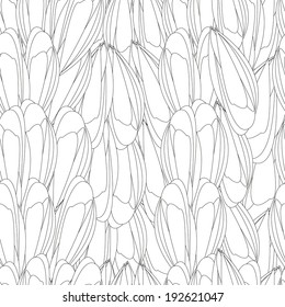 Seamless abstract hand-drawn ornament pattern, wavy background. Seamless pattern can be used for wallpaper, pattern fills, web page background, surface textures. 