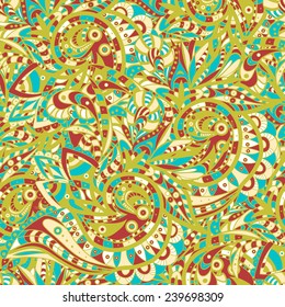 Seamless abstract hand-drawn ornament pattern, wavy background. Seamless pattern can be used for wallpaper, pattern fills, web page background,surface textures. Gorgeous vector